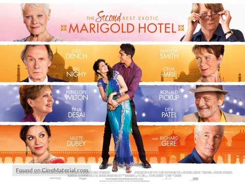 The Second Best Exotic Marigold Hotel - British Movie Poster