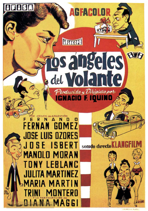 &Aacute;ngeles del volante, Los - Spanish Movie Poster