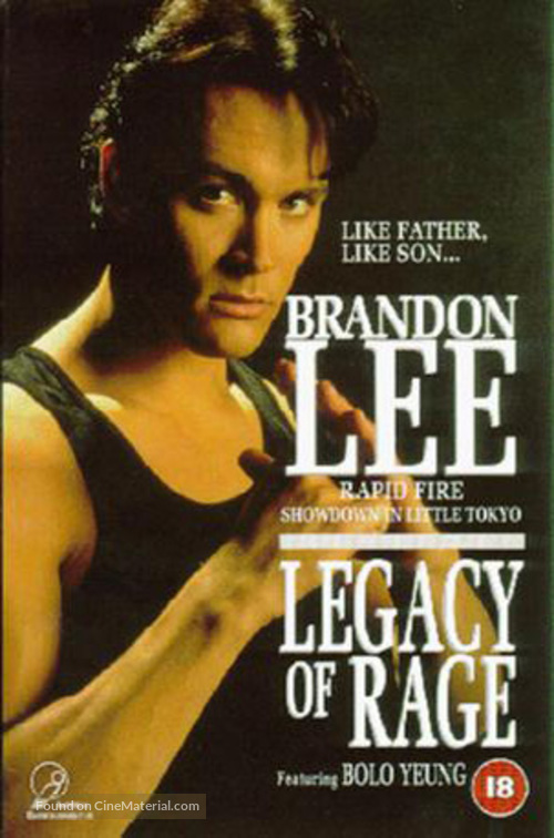 Legacy Of Rage - British VHS movie cover