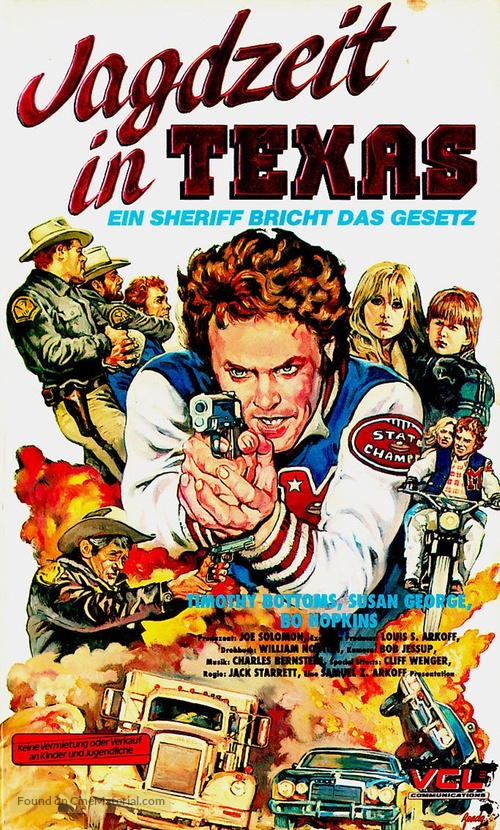 A Small Town in Texas - German VHS movie cover