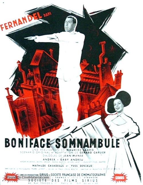Boniface somnambule - French Movie Poster