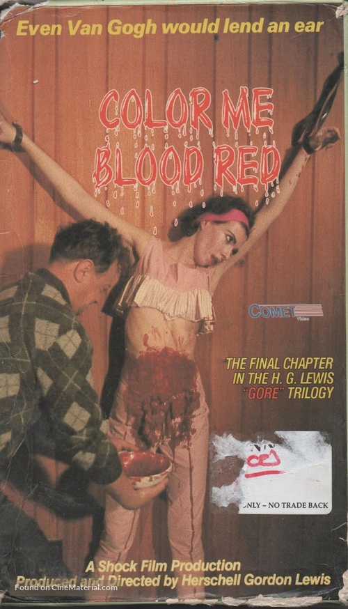 Color Me Blood Red - VHS movie cover