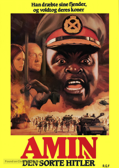 Rise and Fall of Idi Amin - Danish Movie Poster