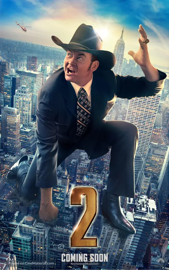 Anchorman 2: The Legend Continues - British Movie Poster