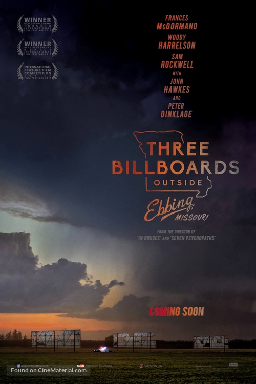 Three Billboards Outside Ebbing, Missouri - Swiss Movie Poster