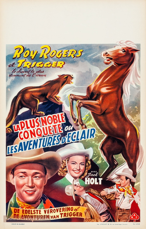My Pal Trigger - Belgian Movie Poster