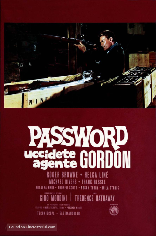 Password: Uccidete agente Gordon - Italian Movie Poster