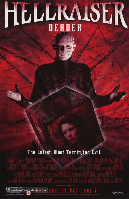 Hellraiser: Deader - Video release movie poster