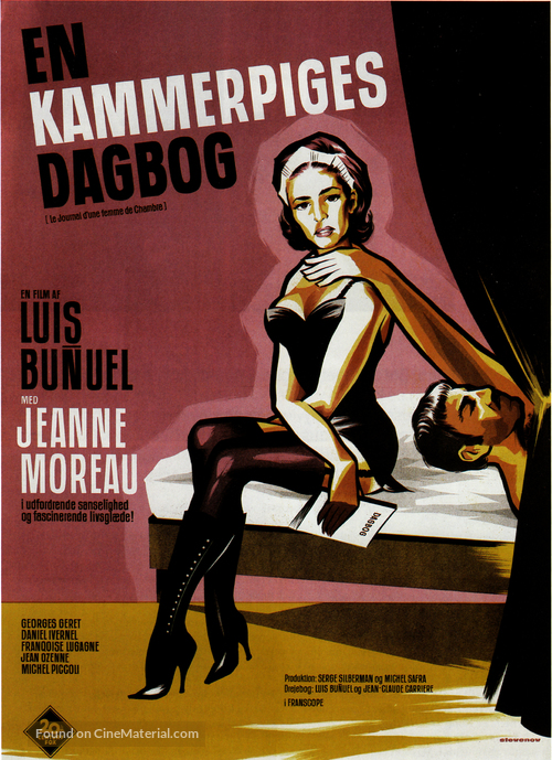 Le journal d&#039;une femme de chambre - Danish Movie Poster