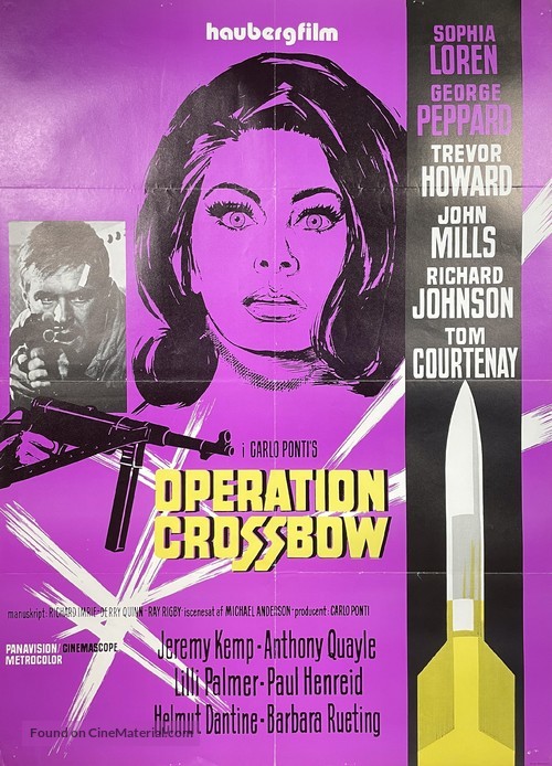 Operation Crossbow - Danish Movie Poster