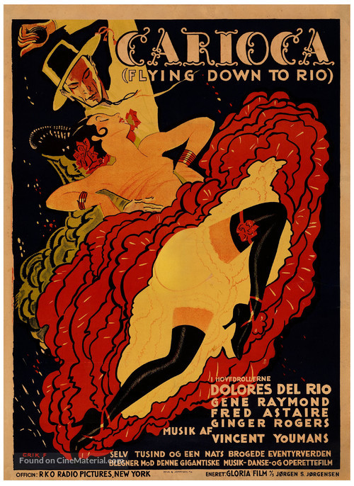 Flying Down to Rio - Danish Movie Poster