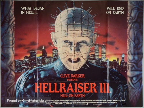 Hellraiser III: Hell on Earth - British Movie Poster