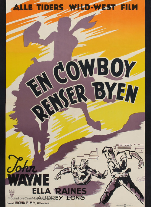 Tall in the Saddle - Danish Movie Poster
