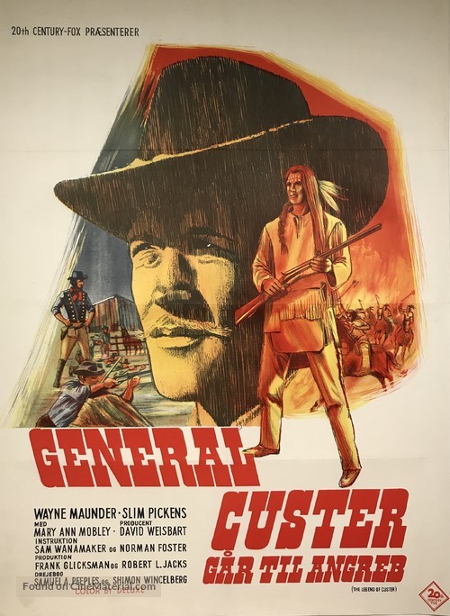 The Legend of Custer - Danish Movie Poster