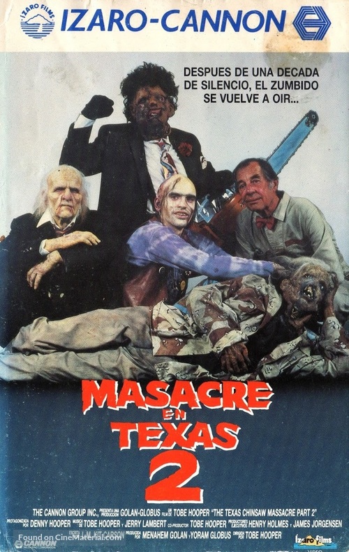 The Texas Chainsaw Massacre 2 - Spanish VHS movie cover