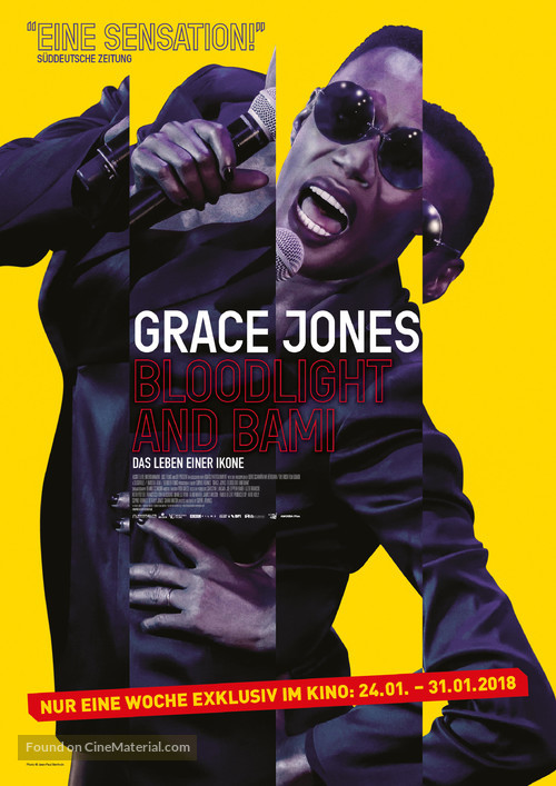 Grace Jones: Bloodlight and Bami - German Movie Poster