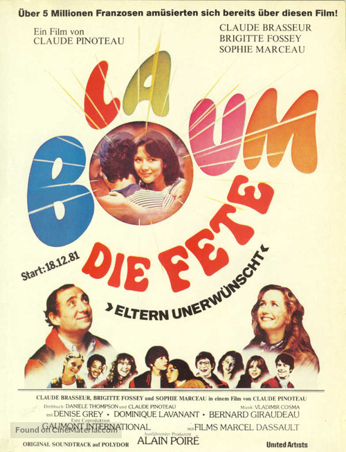 La Boum - German Movie Poster