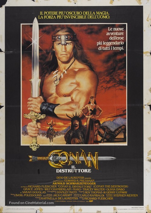 Conan The Destroyer - Italian Movie Poster