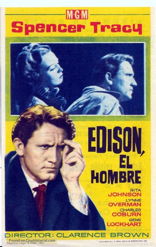 Edison, the Man - Spanish Movie Poster