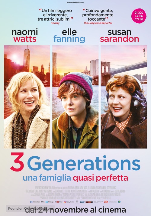 3 Generations - Italian Movie Poster