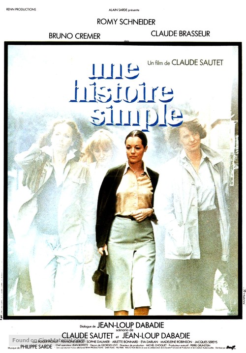 Une histoire simple - French Movie Poster