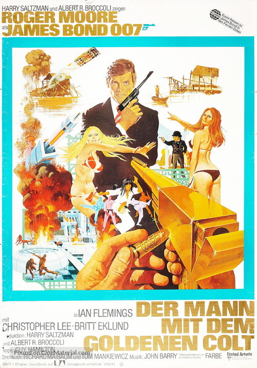 The Man With The Golden Gun - German Movie Poster