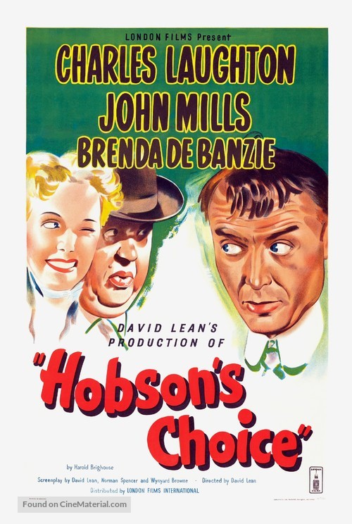 Hobson&#039;s Choice - British Movie Poster