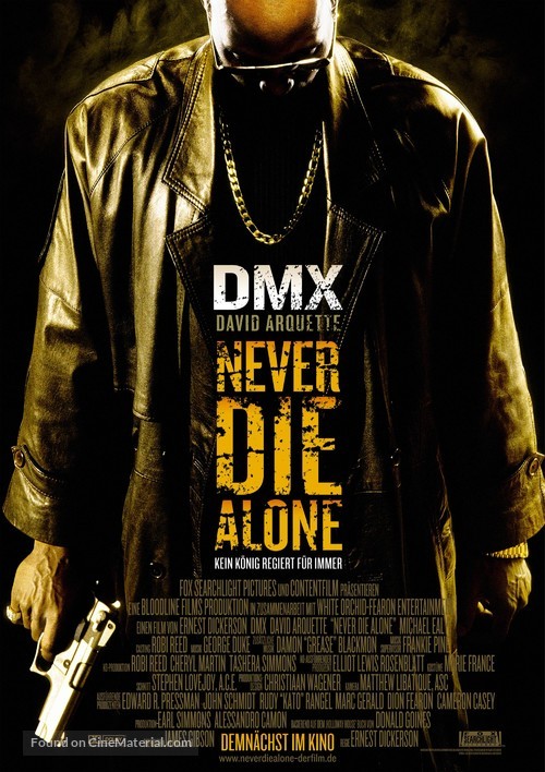 Never Die Alone - German Movie Poster