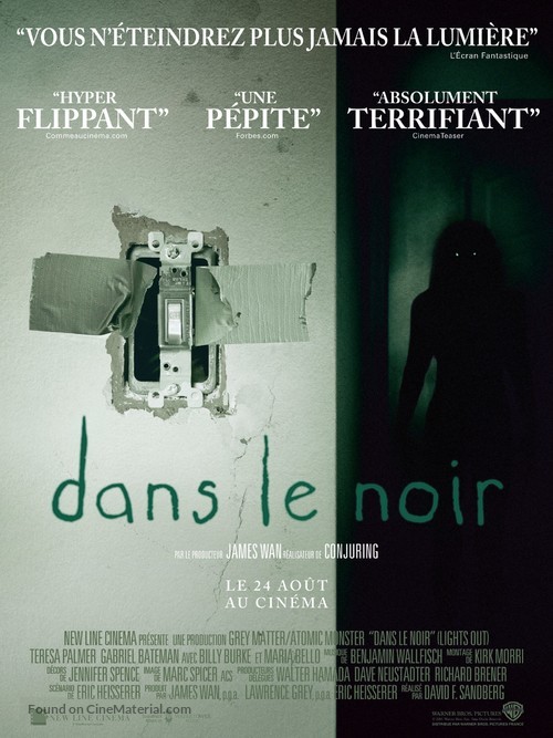Lights Out - French Movie Poster