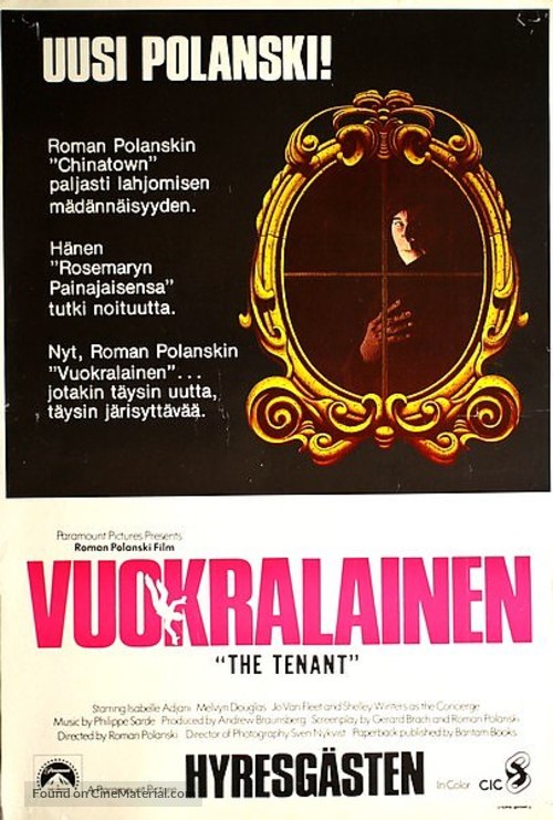 Le locataire - Finnish Movie Poster