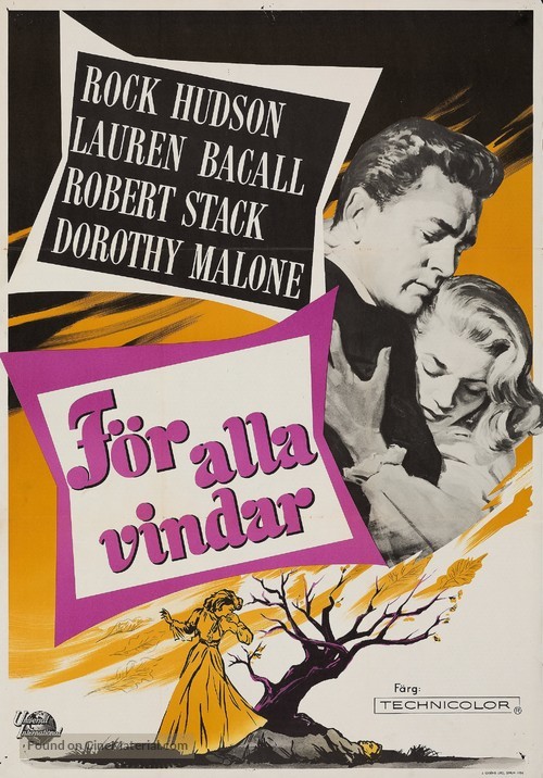 Written on the Wind - Swedish Movie Poster