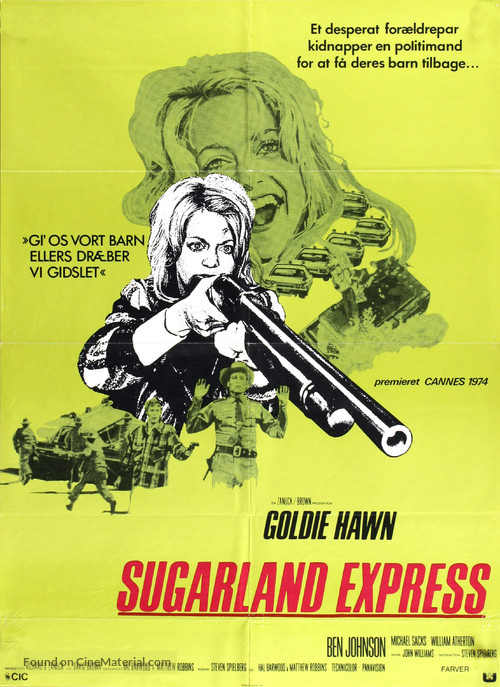 The Sugarland Express - Danish Movie Poster