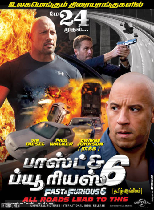 Fast &amp; Furious 6 - Indian Movie Poster