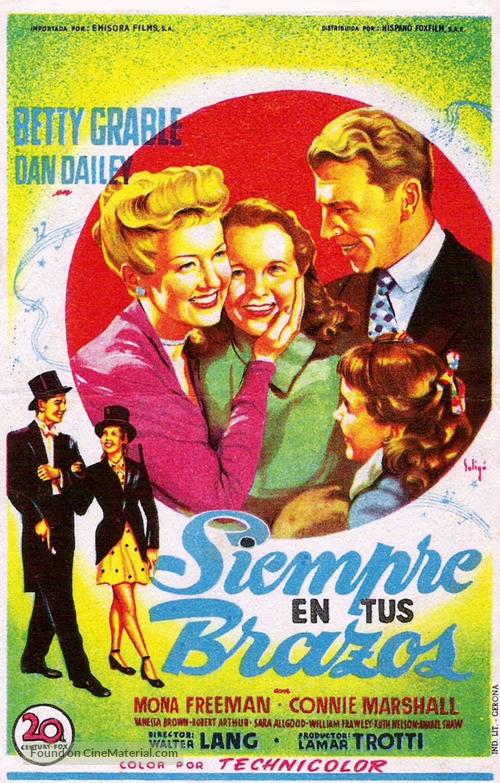 Mother Wore Tights - Spanish Movie Poster