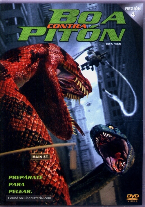 Boa vs. Python - Argentinian DVD movie cover