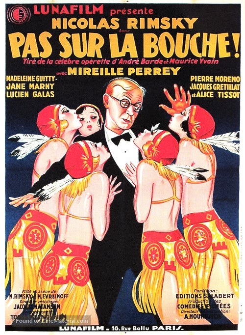 Pas sur la bouche - French Movie Poster