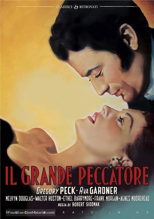 The Great Sinner - Italian DVD movie cover