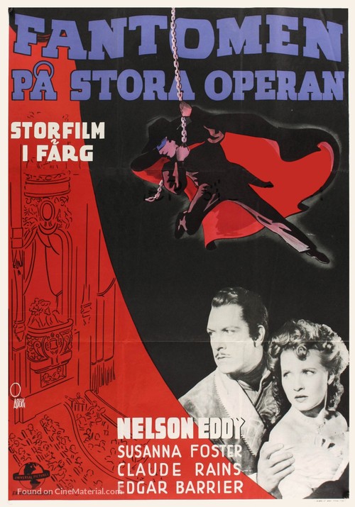 Phantom of the Opera - Swedish Movie Poster
