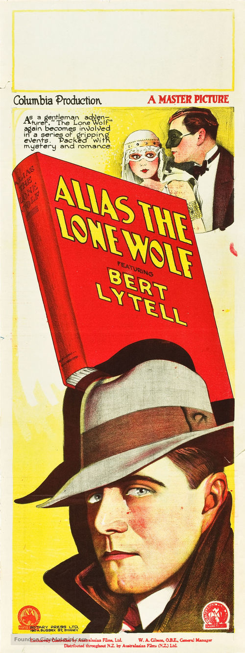 Alias the Lone Wolf - Australian Movie Poster