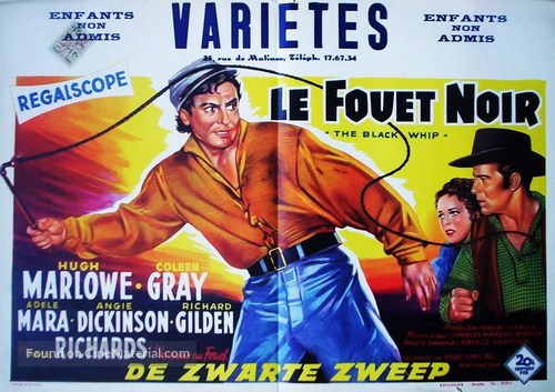 The Black Whip - Belgian Movie Poster