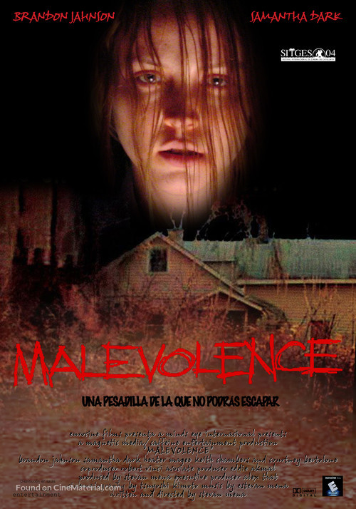 Malevolence - Spanish Movie Poster
