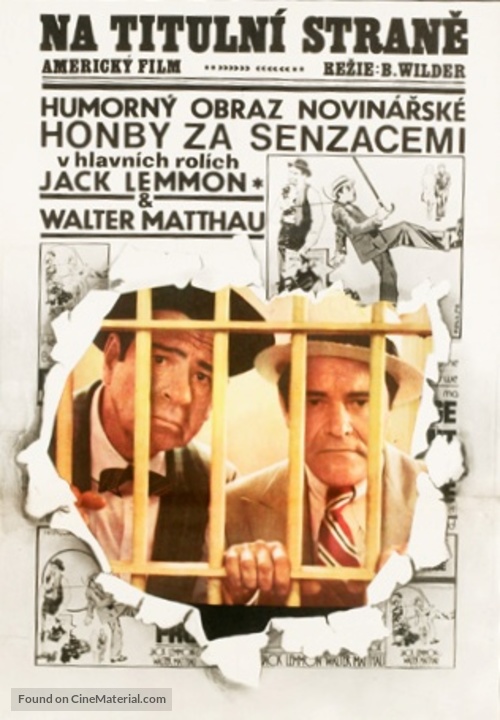 The Front Page - Czech Movie Poster