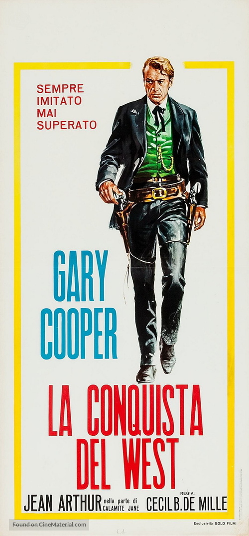 The Plainsman - Italian Re-release movie poster