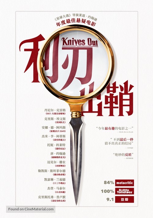 Knives Out - Chinese Movie Poster