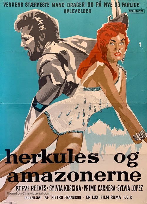 Ercole e la regina di Lidia - Danish Movie Poster
