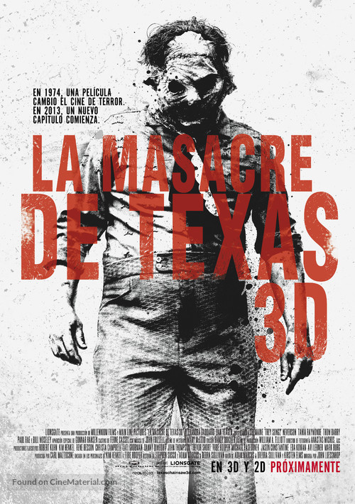 Texas Chainsaw Massacre 3D - Argentinian Movie Poster