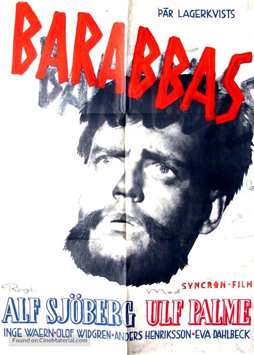 Barabbas - Swedish Movie Poster