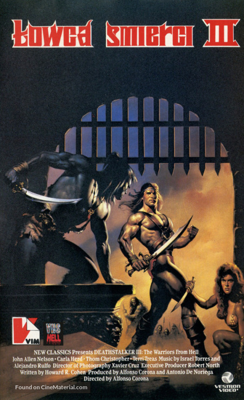 Deathstalker and the Warriors from Hell - Polish VHS movie cover