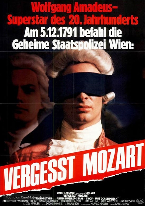 Verge&szlig;t Mozart - German Movie Poster