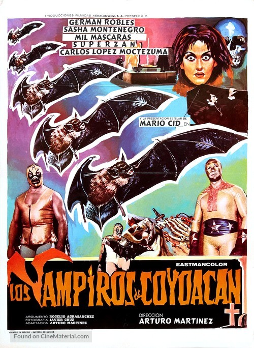 Los vampiros de Coyoac&aacute;n - Mexican Movie Poster